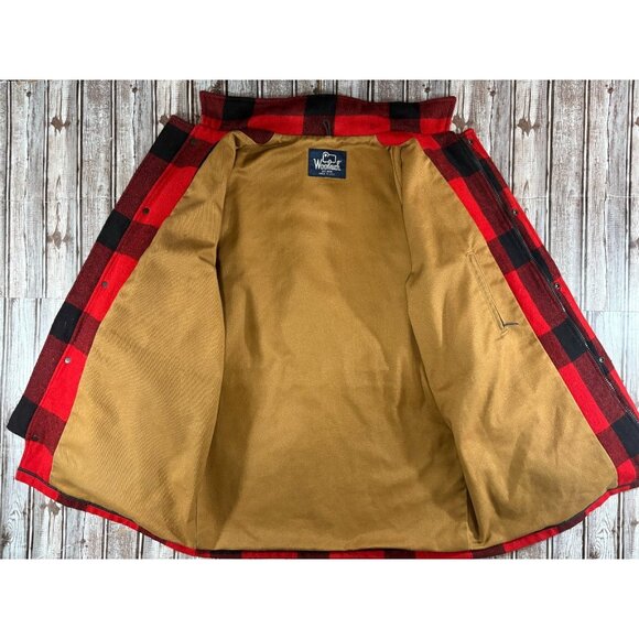 Woolrich Buffalo Plaid Wool Hunting Coat Jacket Size XL Vintage 1990s - Picture 3 of 6